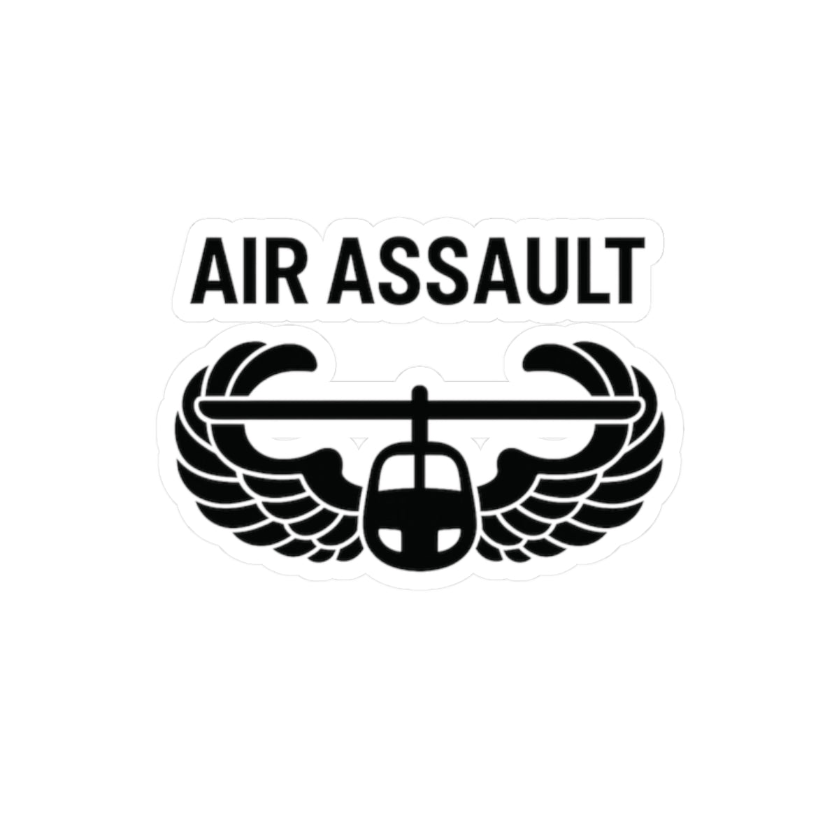 Air Assault Wings Kiss-Cut Sticker | Military Helicopter Design, Vinyl Sticker