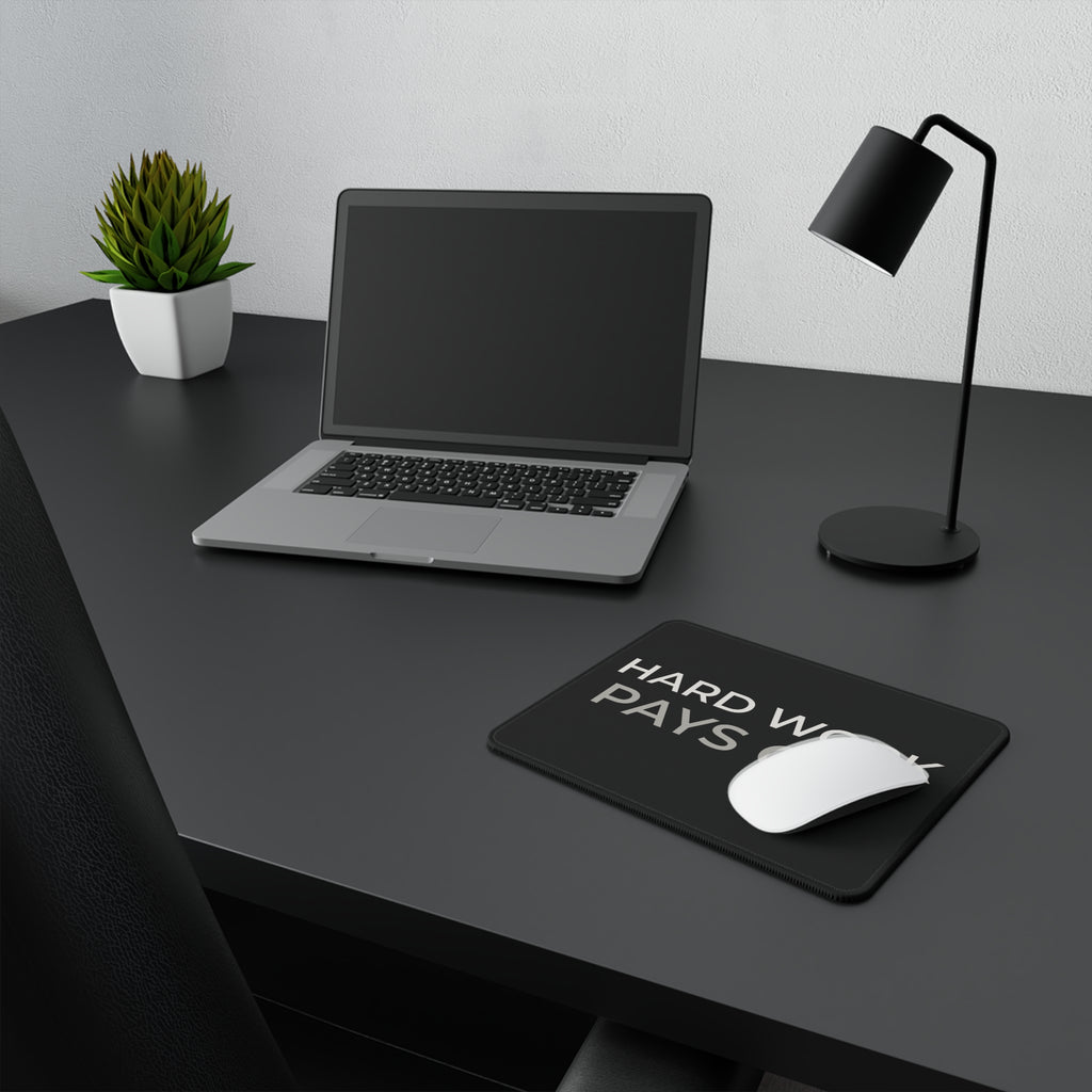Operator Mindset Tactical Non-Slip Gaming Mouse Pad — "Hard Work Pays Off"