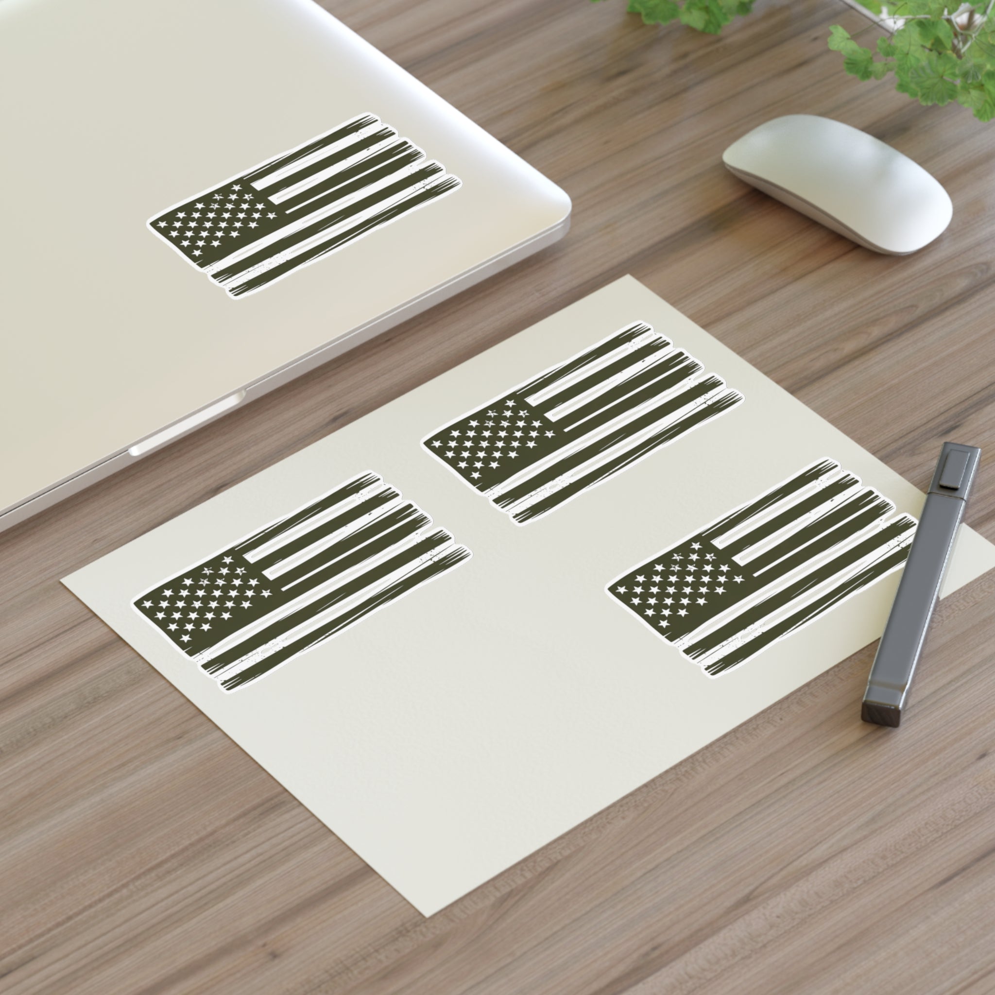 Distressed American Flag Tactical Sticker Sheets (Pack of 4)